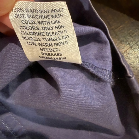 Caslon Cropped Trench Jacket Blue Cotton Utility Coat M - Picture 9 of 9